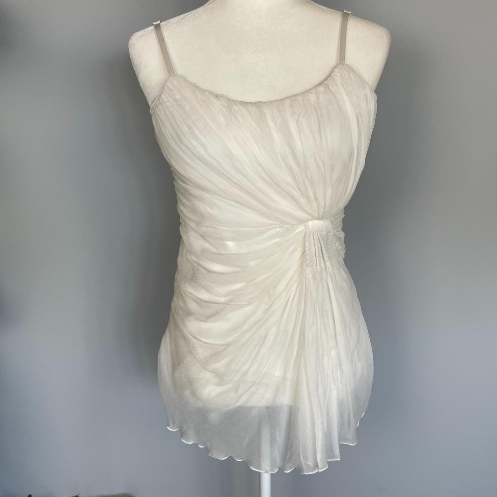 Bailey Blue White Ruched Top, S
